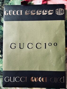Gucci special edition, shopping gift bag with ribbon handles Boutique packaging